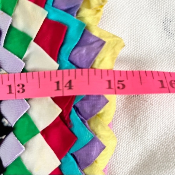 Vintage Handmade Multicolored Arts & Crafts Cottagecore Throw Pillow Covers - Picture 10 of 12